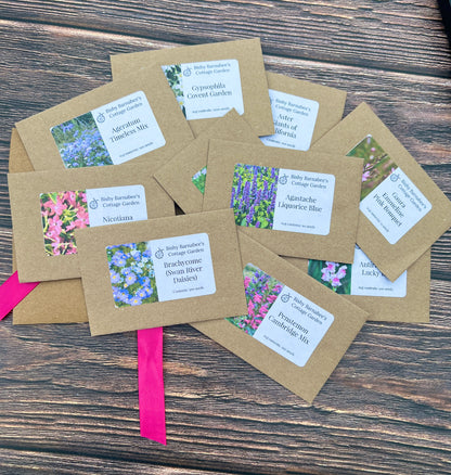 Assortment of flower seed packets from The Valentine&